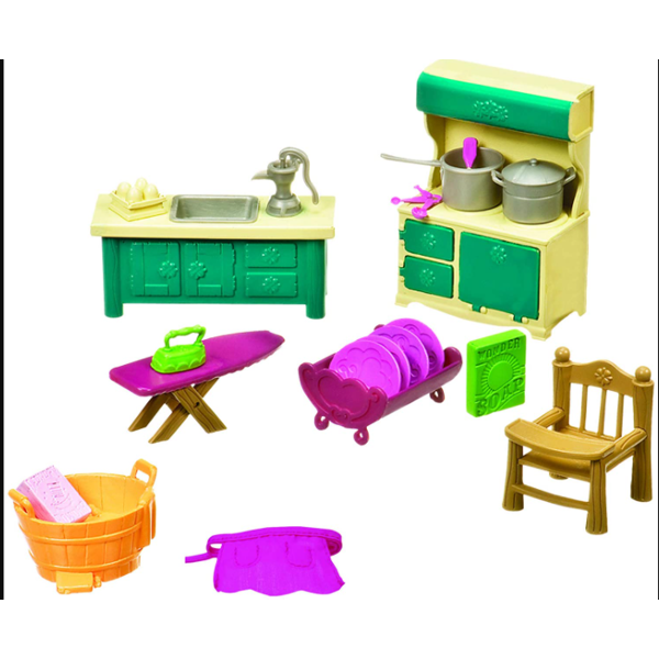 სათამაშო სამზარეულოს ნაკრები LIL WOODZEEZ 6125Z KITCHENETTE & HOUSEKEEPING SET