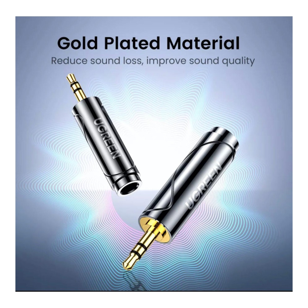 Audio Adapter UGREEN 80730, 3.5mm to 6.35mm Silver