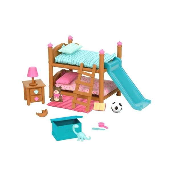 სათამაშოების ნაკრები Lil Woodzeez 6169Z BUNK BED KIDS ROOM