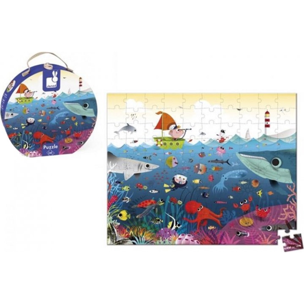 ასაწყობი ფაზლი Janod j02947 Underwater world 100 pieces