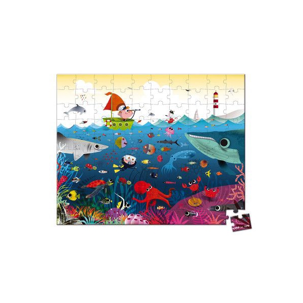 ასაწყობი ფაზლი Janod j02947 Underwater world 100 pieces