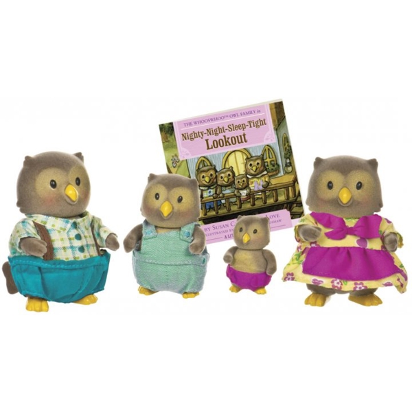 Lil Woodzeez 6007M Owl Family Figurine Set