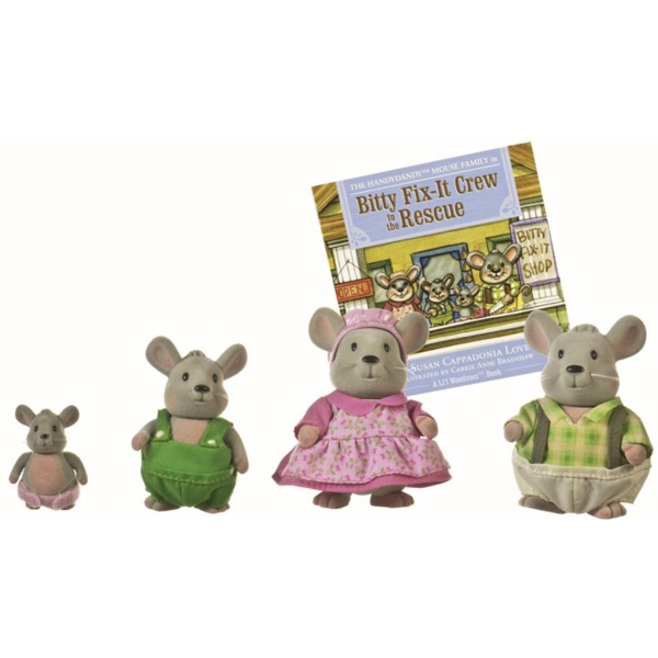 რბილი სათამაშოების ნაკრები Lil Woodzeez 6003M Mouse Family Action Figure Set