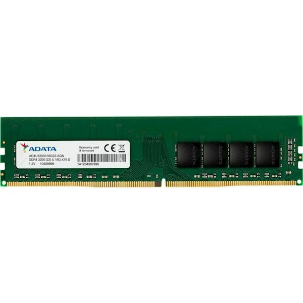 ოპერატიული მეხსიერება ADATA AD4U32008G22-BGN, 8GB, DDR4 U-DIMM 3200MHz,1024X16-SINGLE TRAYNON