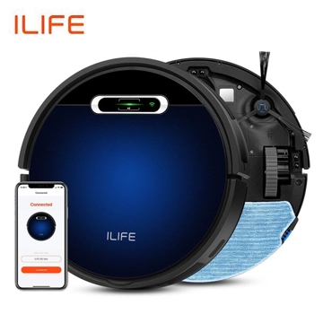 ILIFE B5 Max Robot vacuum cleaner Mobile Phones WIFI APP Control, Mop and Sweep, 2000pa Strong Suction, 600ml Large Dust Bin, 1L Dust Bag