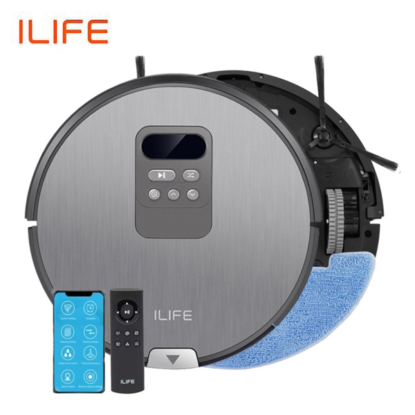 ILIFE V80 Pro Robotic Dry & Wet Vacuum, Mapping, WiFi, 2000Pa Max Suction,Self-Charging,Path Pattern,Multiple Cleaning Mode, Alexa & Google Home