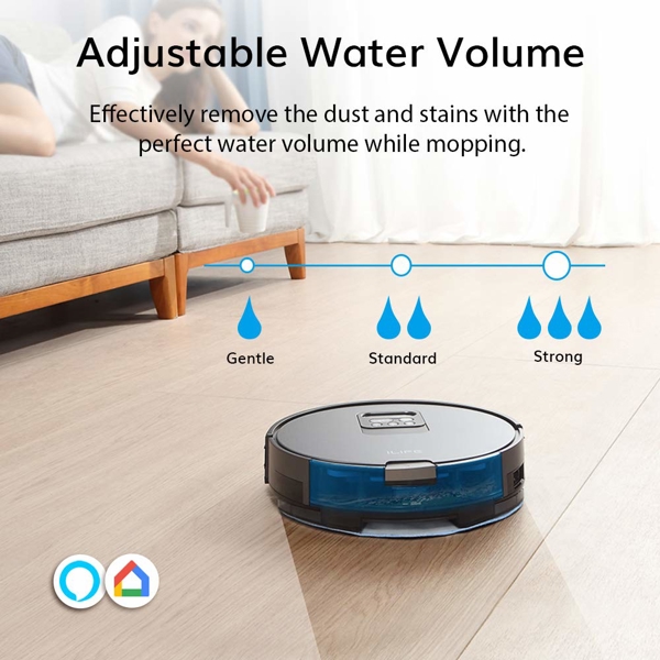 რობოტი მტვერსასრუტი ILIFE V80 Pro Robotic Dry & Wet Vacuum, Mapping, WiFi, 2000Pa Max Suction,Self-Charging,Path Pattern,Multiple Cleaning Mode, Alexa & Google Home