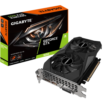 ვიდეო დაფა Gigabyte GGN1656WF2OC-4GD GeForce GTX 1650 D6 WINDFORCE OC 4GB GDDR6