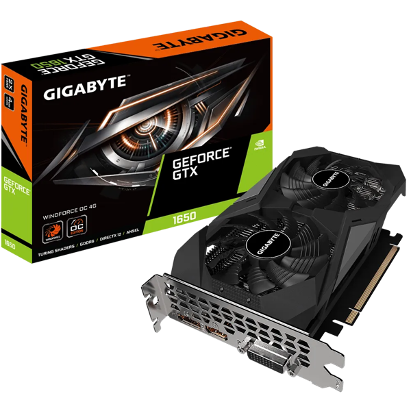 ვიდეო დაფა Gigabyte GGN1656WF2OC-4GD GeForce GTX 1650 D6 WINDFORCE OC 4GB GDDR6