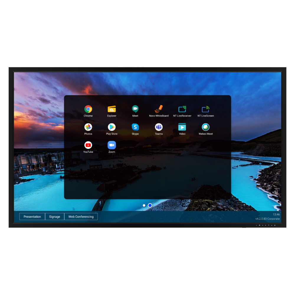 ინტერაქტიული ეკრანი, სმარტ ეკრანი Vivitek NovoDisplay DK551P, 55”, 4K UHD, Android v7.1, Smart Board, Black