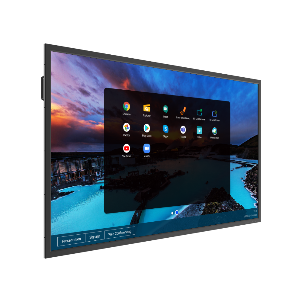 ინტერაქტიული ეკრანი, სმარტ ეკრანი Vivitek NovoDisplay DK751, 75”, 4K UHD, Android 7.1, Smart Board, Black