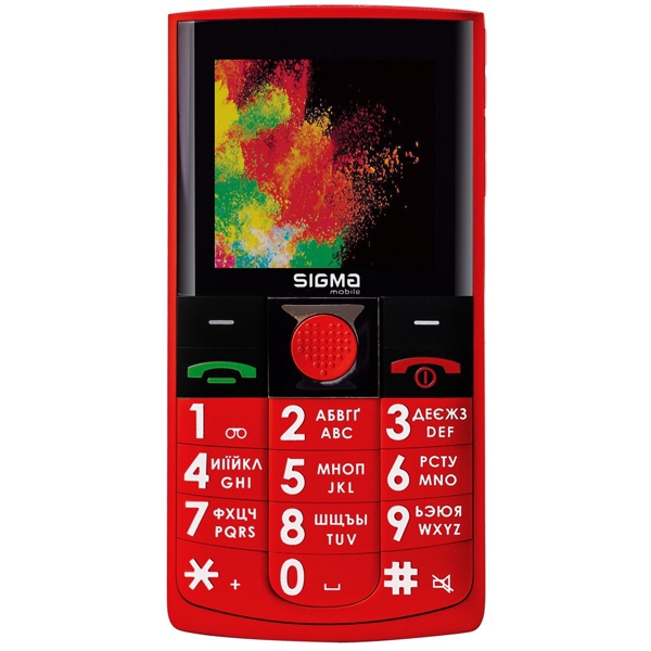 მობილური ტელეფონი SIGMA Comfort 50 CF112 Solo, Dual SIM, Red