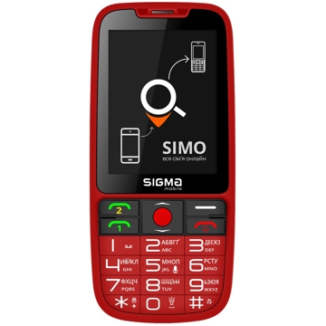 მობილური ტელეფონი SIGMA  Comfort 50 MEIPL Elegance 3, Dual SIm, Red