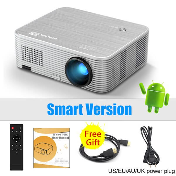 პროექტორი BYINTEK MOON K15 Android Full HD 1080P Android wifi LED 1920x1080 LCD Video Projector for Iphone Smartphones