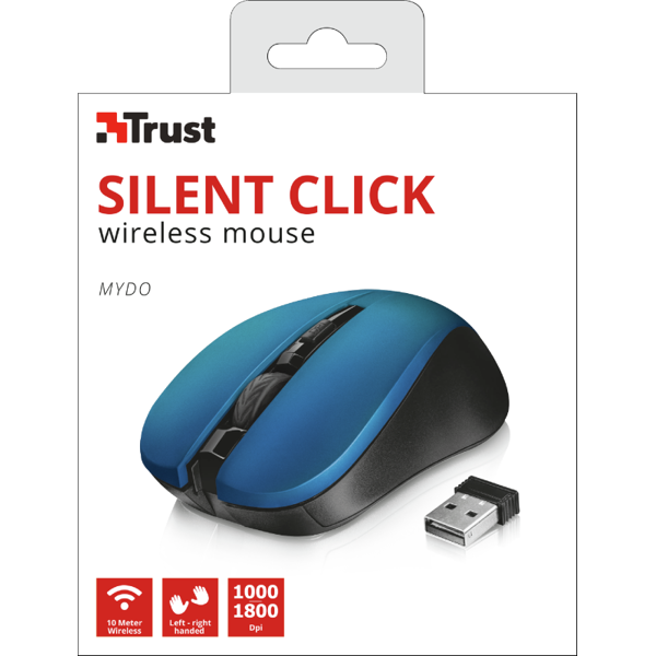 მაუსი Trust Mydo Silent Click Wireless Mouse Blue