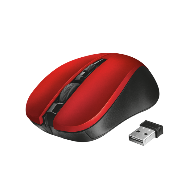 მაუსი Trust Mydo Silent Click Wireless Mouse Red