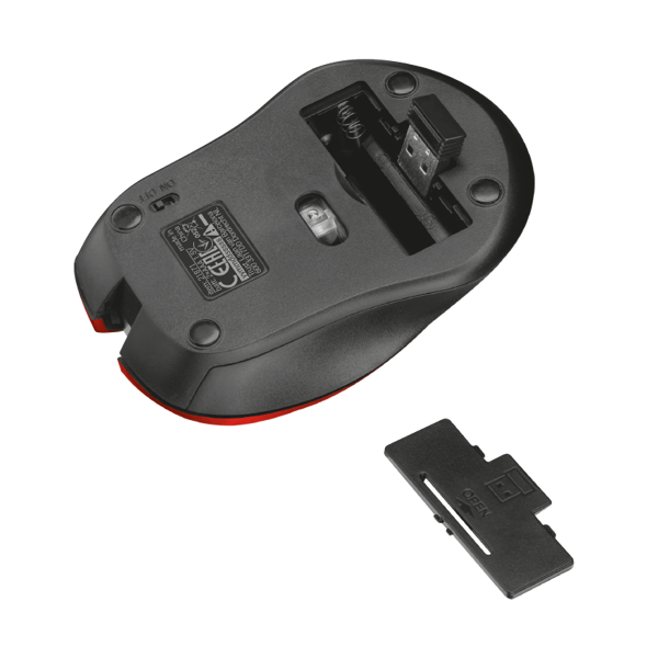 მაუსი Trust Mydo Silent Click Wireless Mouse Red