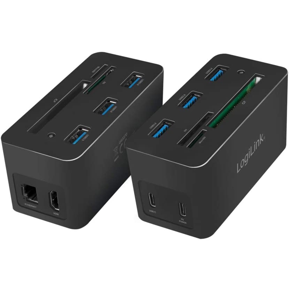 ადაპტერი Logilink UA0370 USB-C Docking Station 10-Port USB 3.2 Black