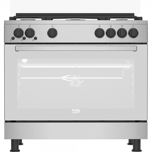 გაზქურა BEKO GGR 15115 DXNS Gas 111 L, B Stainless Steel