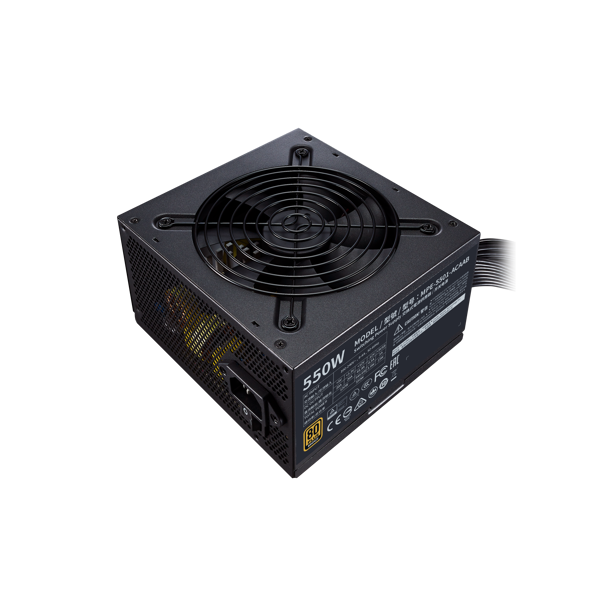 კვების ბლოკი Cooler Master MWE 550 Bronze V2, 550W, 12cm , 4xPeripheral, 6xSATA, 2xPCIe