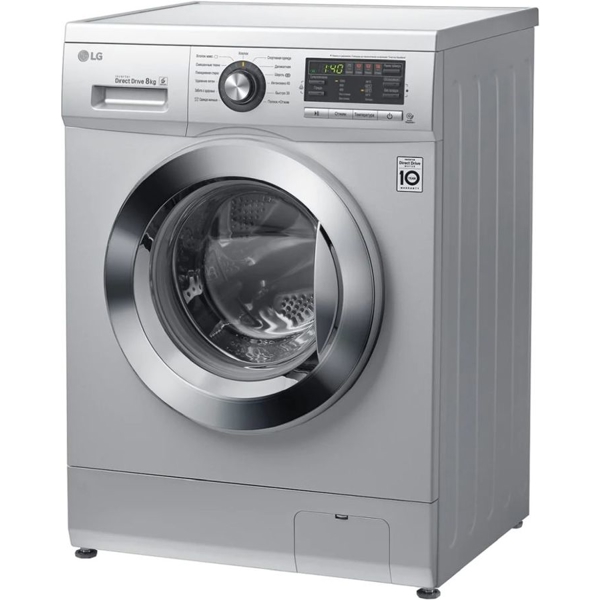 სარეცხი მანქანა LG F1296TD4 8 Kg, 1200 Rpm, A+ Silver 