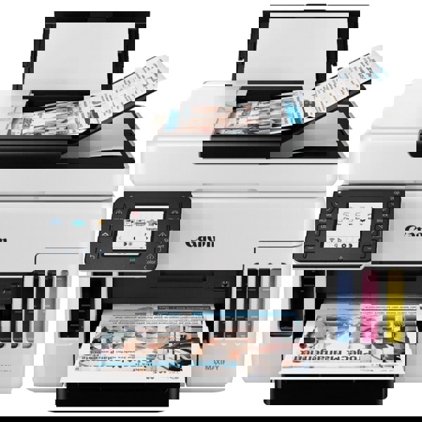 პრინტერი Canon Maxify GX6040, A4 2415.5 IPM (MONOCOLOR), 600X1200DPI, Duplex, WI-FI, Ethernet, USB, 45K PM White