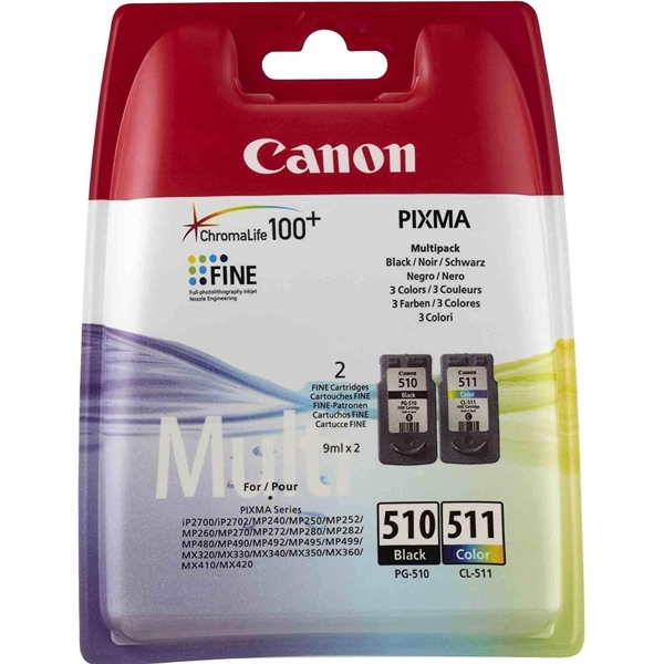 კარტრიჯი Canon 2970B010AA Ink Cartridge, MultiPack CL511+PG510 