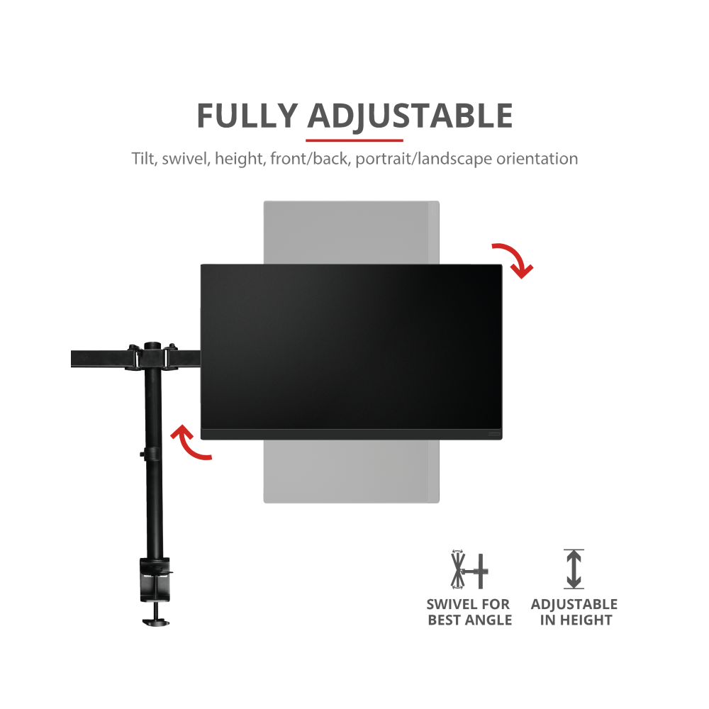 Trust GXT 1120 Mara Dual Monitor Arm 32 " Black