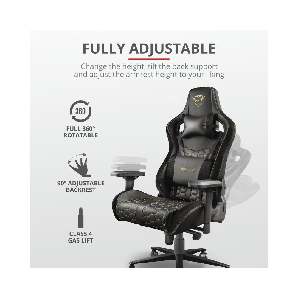 გეიმერული სავარძელი Trust GXT712 Resto ProChair Black