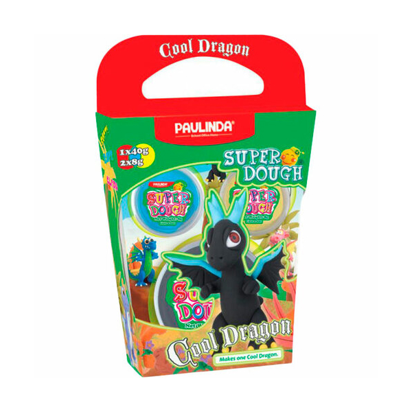 პლასტელინი PAULINDA PL-081378-17 Super Dough Cool Dragon black