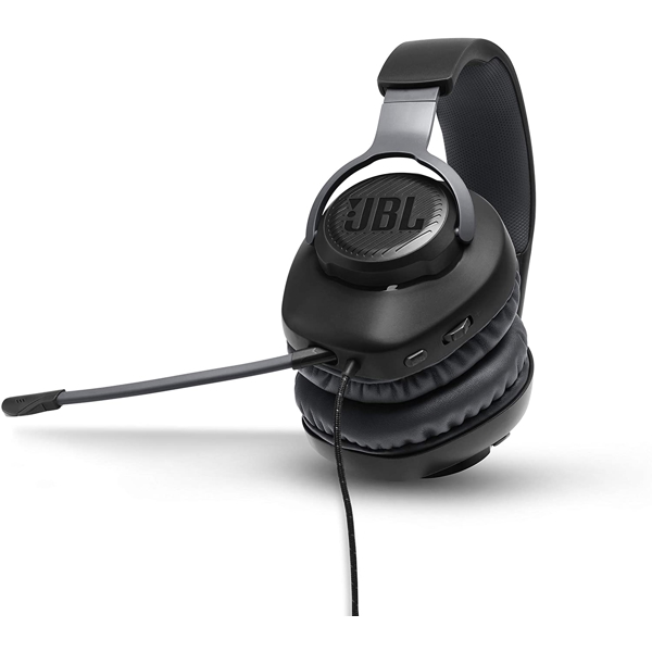 ყურსასმენი JBL Quantum 100 BLK Wired Over-Ear Gaming Headset with a Detachable Mic, Black