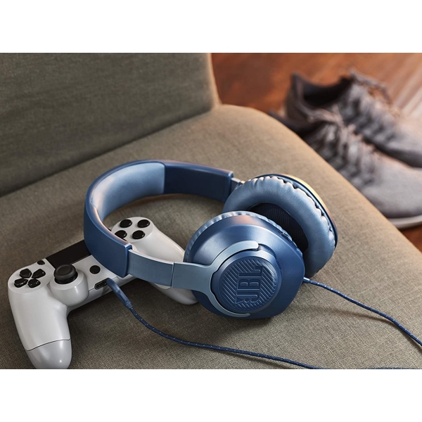 ყურსასმენი JBL Quantum 100 Wired Headband Gaming Headphones Blue