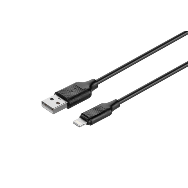 KITs USB 2.0 to Lightning cable, 2A, black, 1m, KITS-W-003