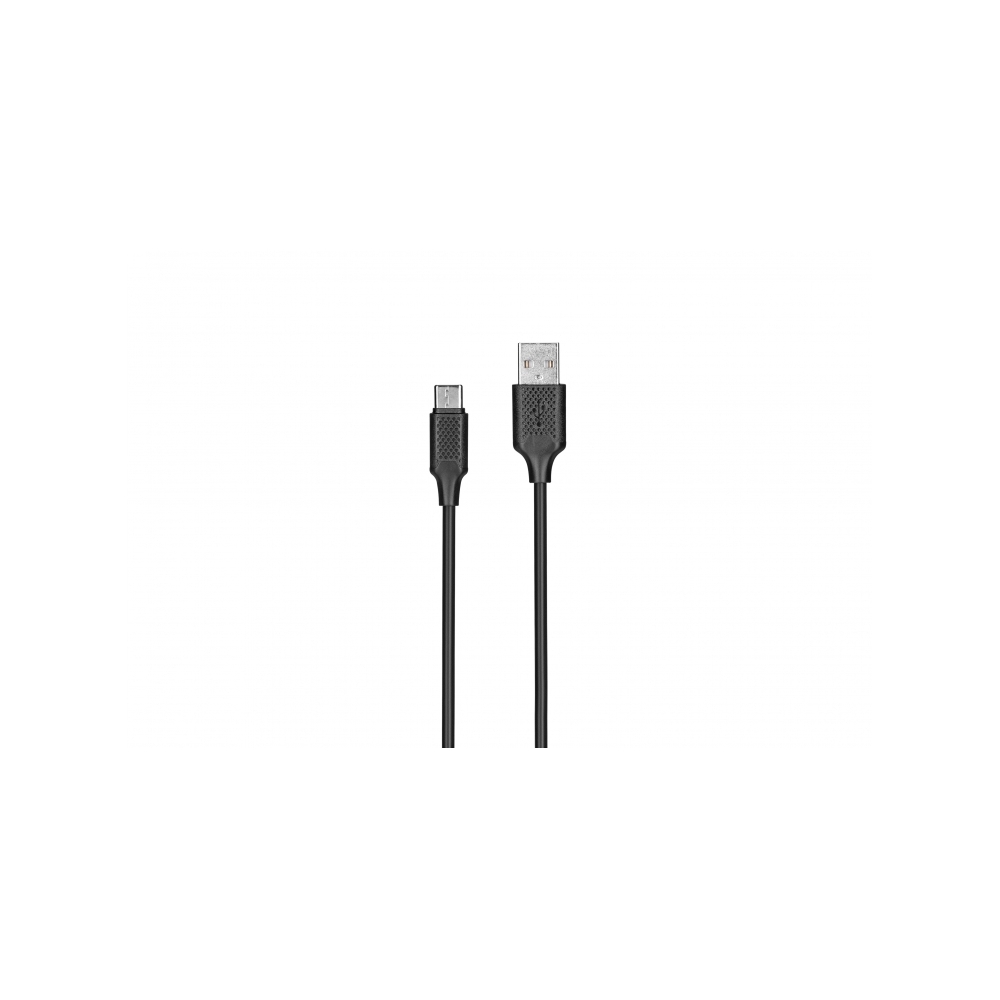 მობილურის სადენი KITs USB 2.0 to USB Type-C cable, 2A, black, 1m, KITS-W-004
