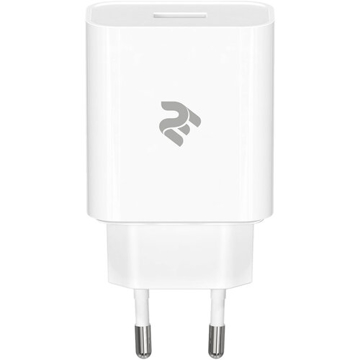 მობილურის დამტენი 2Е-WC1USB18W-W, Wall Charger USB QC3.0 DC5V/3A, Max 18W, White