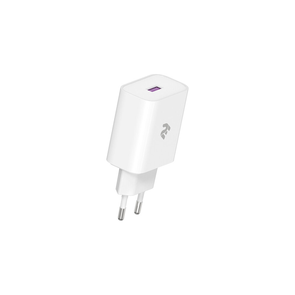 მობილურის დამტენი 2Е-WC1USB18W-W, Wall Charger USB QC3.0 DC5V/3A, Max 18W, White