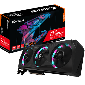 ვიდეო დაფა Gigabyte GV-R67XTAORUS E-12GD AORUS Radeon RX 6700 XT 12GB GDDR6