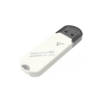 USB ფლეშ მეხსიერება TEAM C182 DRIVE 4 GB WHITE