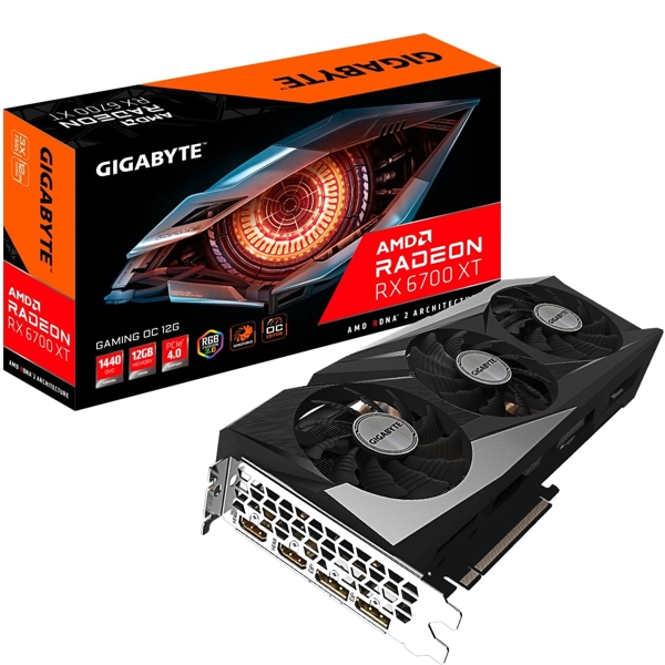 ვიდეო დაფა Gigabyte Radeon RX 6700 XT 12GB DDR6 Gaming OC