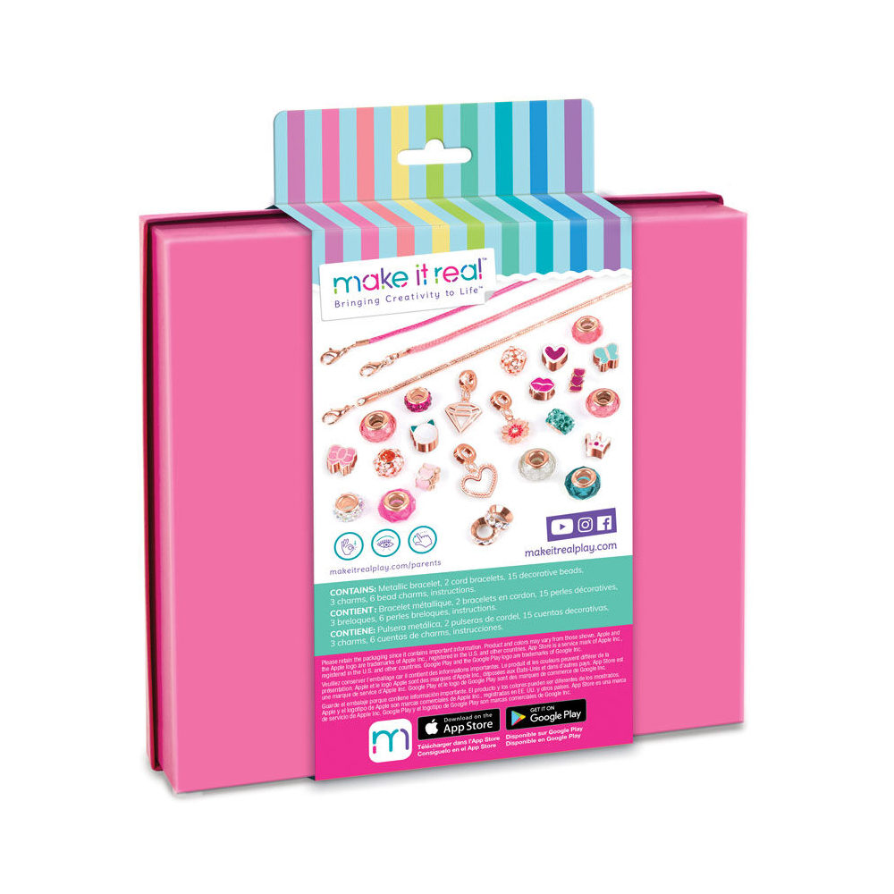 სამაჯურების ნაკრები Make It Real 1722MR Halo Charms Bracelets Think Pink