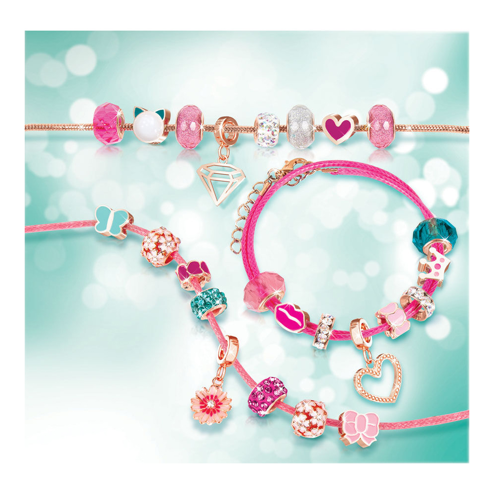 Make It Real 1722MR Halo Charms Bracelets Think Pink