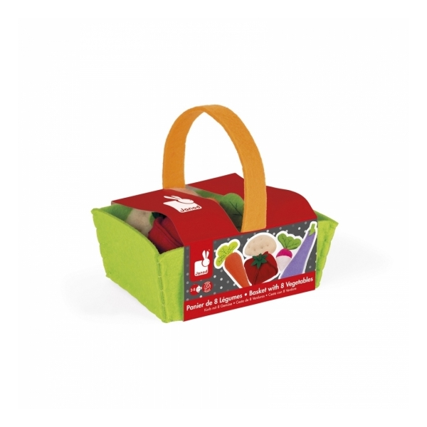 ბოსტნეულის ნაკრები Janod  J06578 Game set Janod Basket with vegetables 8 e