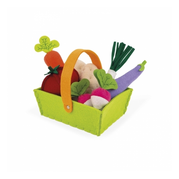 ბოსტნეულის ნაკრები Janod  J06578 Game set Janod Basket with vegetables 8 e