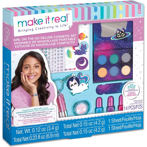 საბავშო მაკიაჟის ნაკრები Make It Real 2463MR Girl-on-the Go Makeup Set