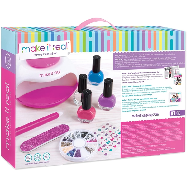 საბავშვო მაკიაჟის ნაკრები Make It Real 2462MR  Glitter Dream Nail Spa