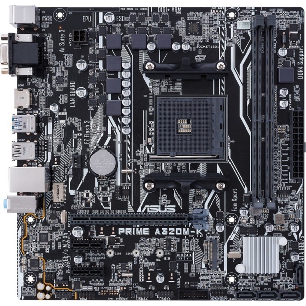 დედა დაფა ASUS PRIME A320M-KCSMAM4, LGA 1151 A320, SATA, M.2, MB