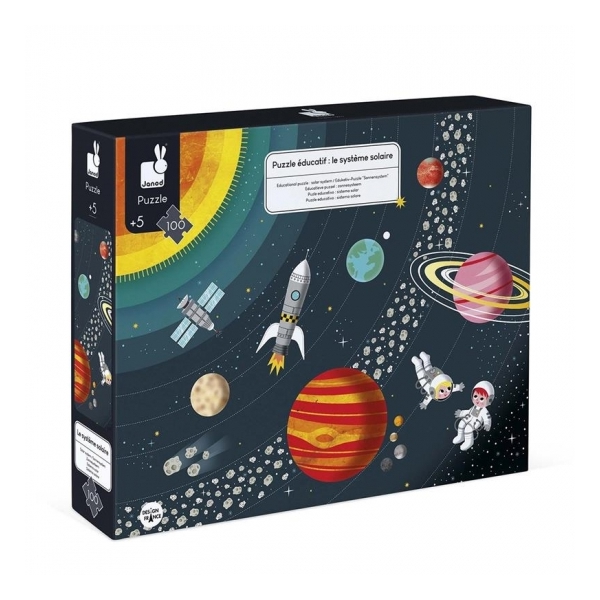 ასაწყობი ფაზლი Janod J02678 Educational Puzzle Solar System