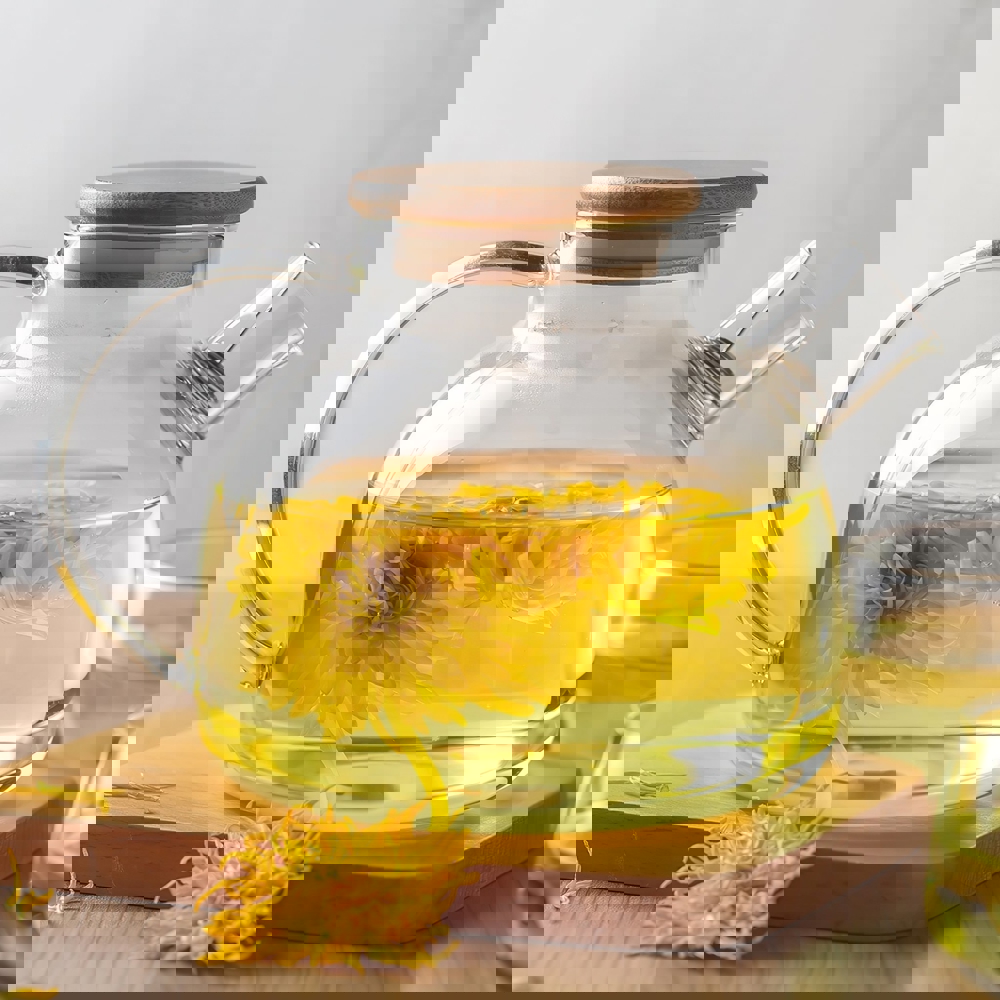 ჩაის ჩაიდანი Ardesto AR3012GB Tea pot, 1.2l, Borosilicate Glass, Bamboo