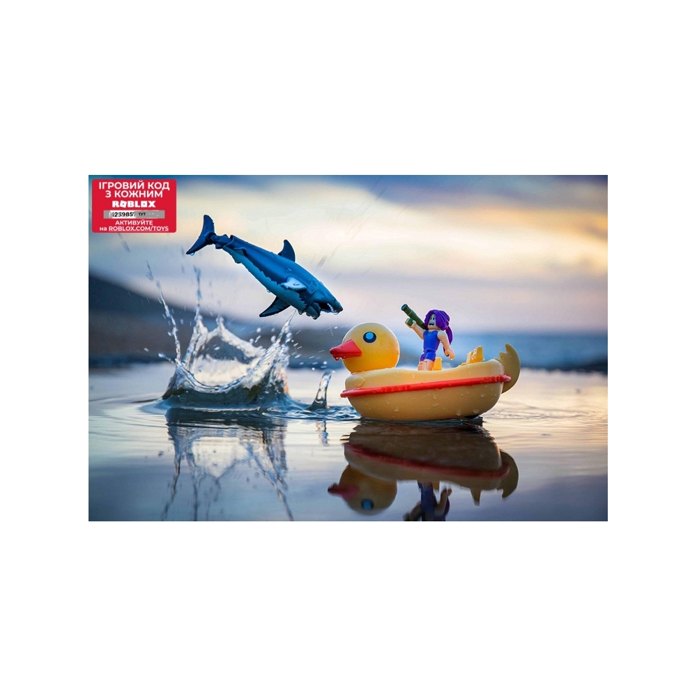 სათამაშო საკოლექციო ფიგურა Jazwares Roblox - Feature Vehicle SharkBite Duck Boat W2