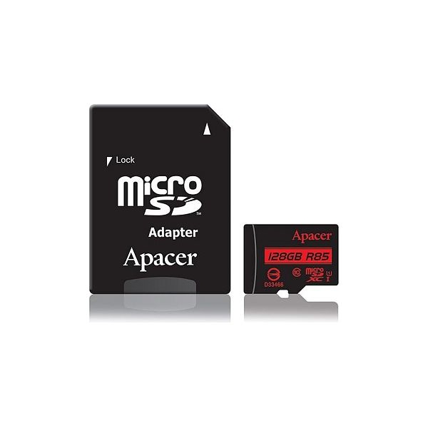 მეხსიერების ბარათი Apacer AP128GMCSX10U5-R microSDXC UHS-I U1 Class10 R85 128GB